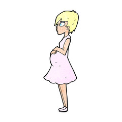cartoon pregnant woman