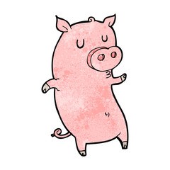 funny cartoon pig