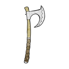cartoon viking axe