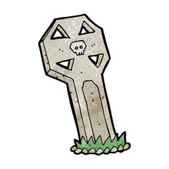 cartoon spooky grave