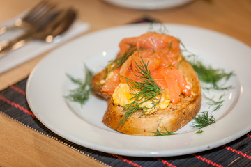 Smoked Salmon scrambled eggs