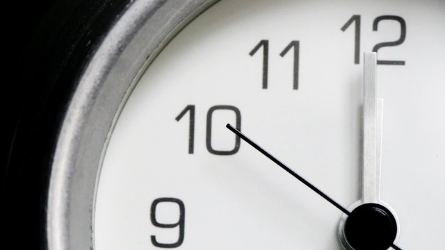 Close up clock midnight noon