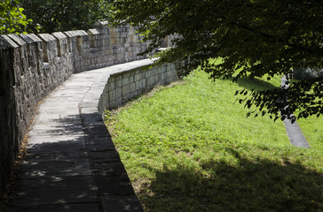 York City Walls in York, England.