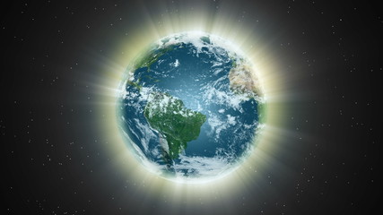 Earth Aura 005: An aura of light envelopes the Earth (Loop).