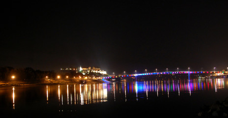 Fototapeta na wymiar Fortress at night