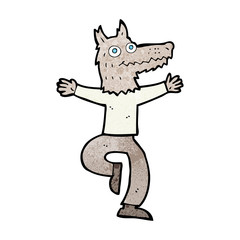 cartoon wolf man