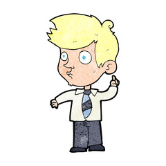 cartoon boy asking question