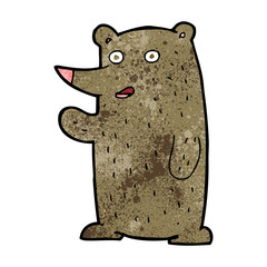 cartoon waving bear