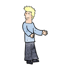 cartoon disgusted man