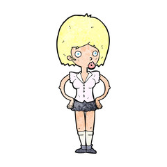 cartoon woman with hands on hips
