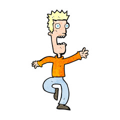 cartoon shrieking man