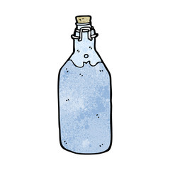 cartoon old style water bottle