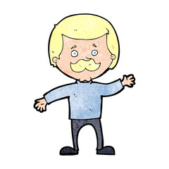 Obraz premium cartoon dad waving