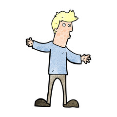 cartoon curious man