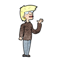 cartoon woman wearing spectacles