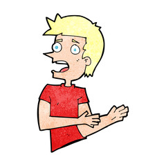 cartoon stressed man