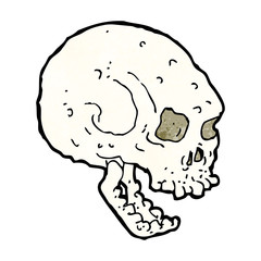 cartoon spooky skull