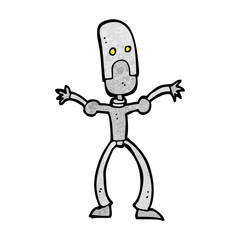 cartoon funny robot