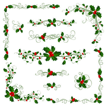Christmas page dividers and decorations.
