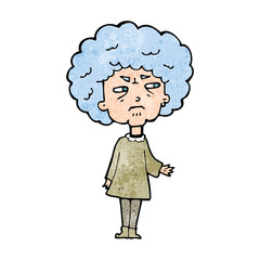 cartoon old lady