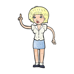 cartoon woman with idea