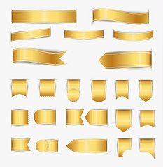 Set of gold ribbons