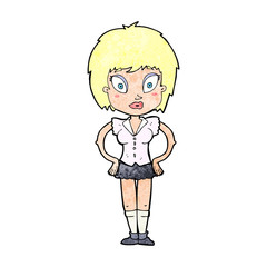 cartoon pretty girl