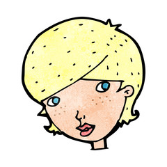 cartoon friendly woman