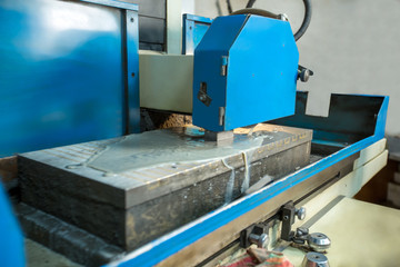 Production department. Image of grinding machine