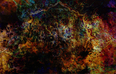 oriental ornamental mandala and color abstract background 