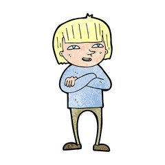 cartoon happy person