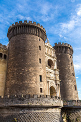 Fototapeta na wymiar Castle Maschio Angioino in Naples