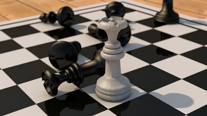Chess queen win;