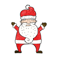 cartoon ugly santa claus