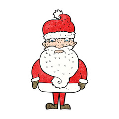 cartoon grumpy santa claus