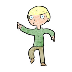cartoon boy pointing