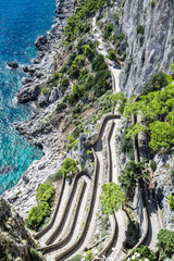 Capri island in  Italy
