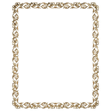 3d gold pattern.  Isolated over white background