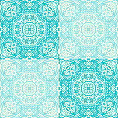Tiles patterned with ethnic ornament