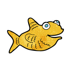 cartoon happy fish