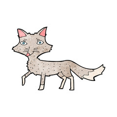 cartoon little wolf