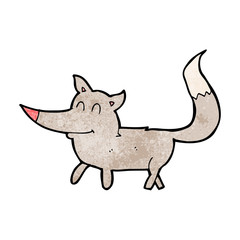 cartoon little wolf