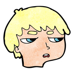 cartoon annoyed boy