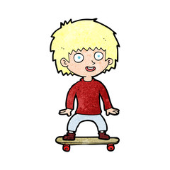 cartoon boy on skateboard