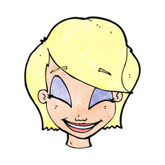 cartoon pretty female face
