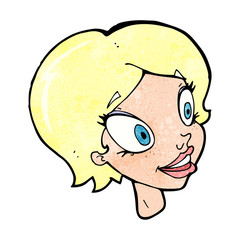 cartoon pretty female face