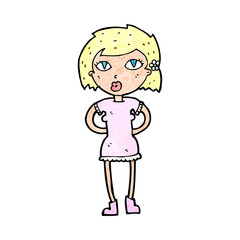 cartoon woman
