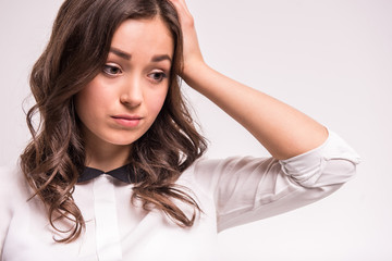 Fototapeta premium Sad woman