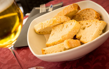 Fresh slices of bread