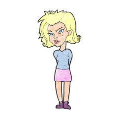 cartoon woman
